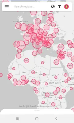 Coronavirus map android App screenshot 2